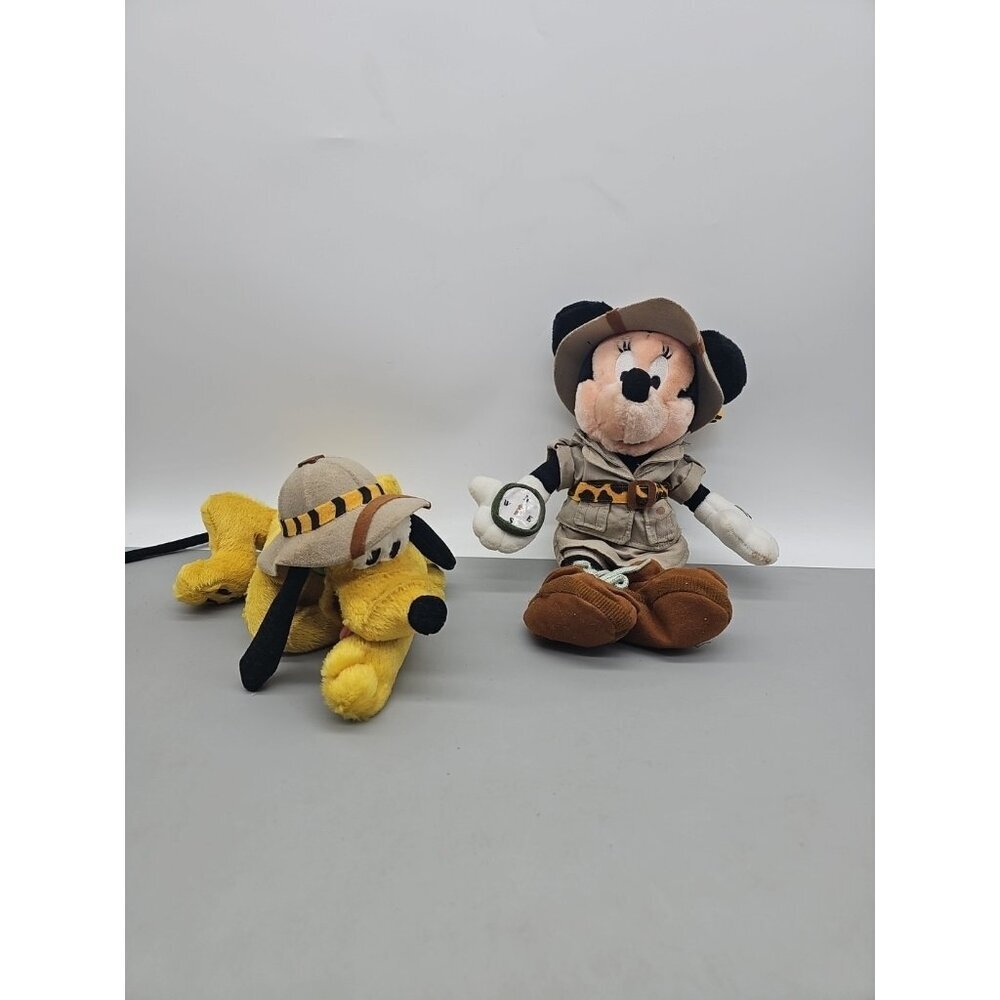 Mickey Mouse Safari Plush Walt Disney World Animal Kingdom & Pluto Need Bath